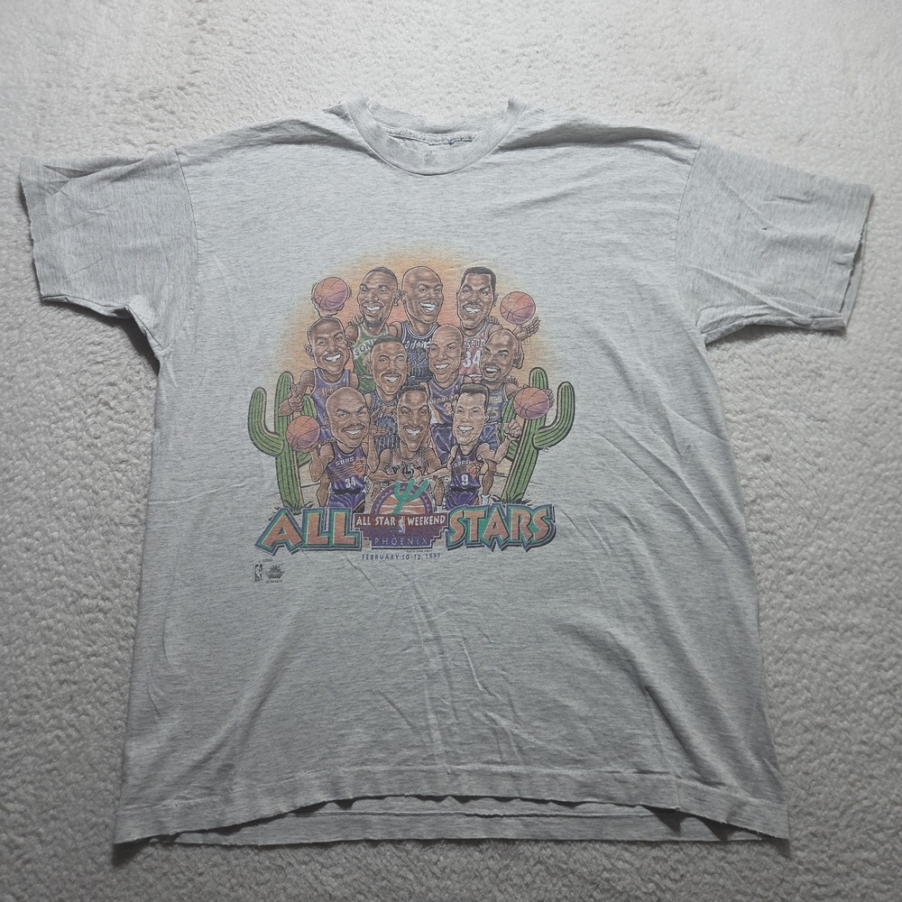 Rare Vintage NBA All Star Weekend Phoenix 1995 T-shirt Size XL Single Distressed